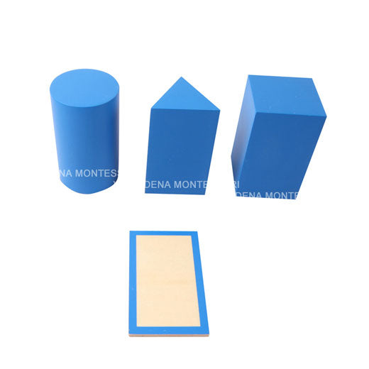 Geometric Solids with Stand, Bases, and Box