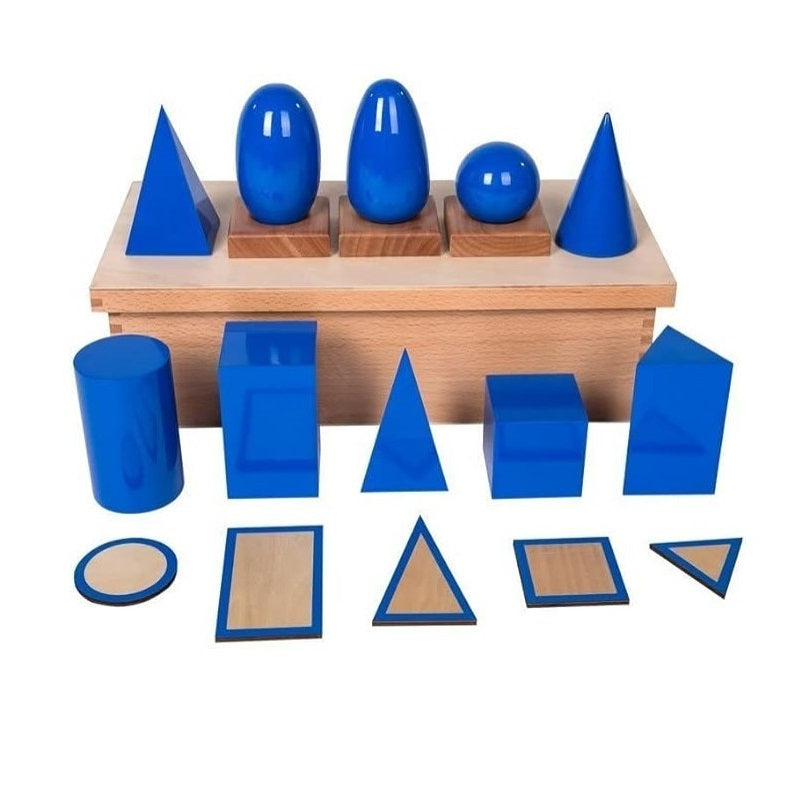 Geometric Solids with Stand, Bases, and Box - Glossy