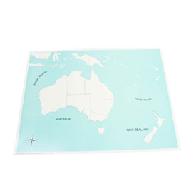 Australia Control Map (Unlabeled)-PVC