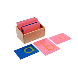 Lower Case Sandpaper Letters ,with Box- Print