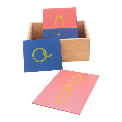 Lower Case Sandpaper Letters with Box - Cursive