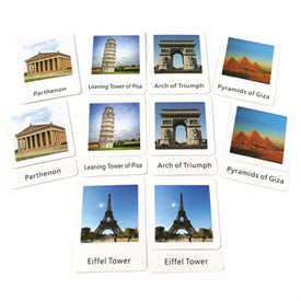 Three Part Cards - World Famous Landmarks