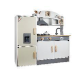 Large Simulation Kitchen Cooking Set with Refrigerator 6- Solid wood+MDF