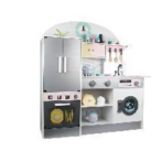 Large Simulation Kitchen Cooking Set with Refrigerator 10- Solid wood+MDF