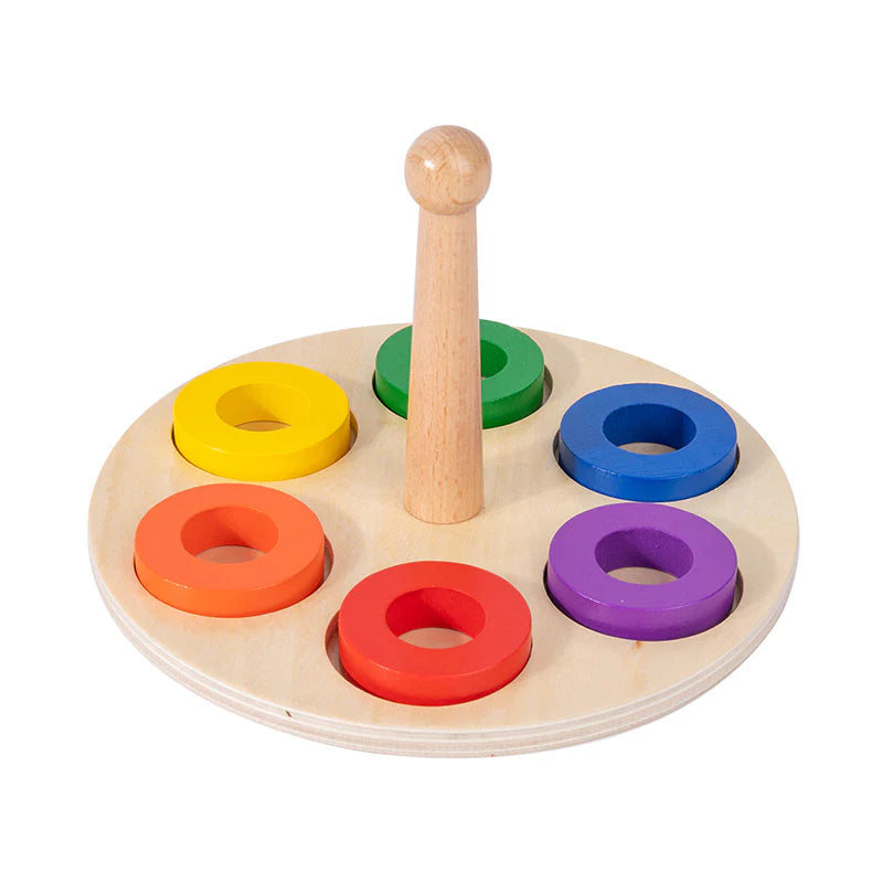 Wooden Stacking and Sorting Ring