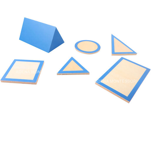 Geometric Solids with Stand, Bases, and Box