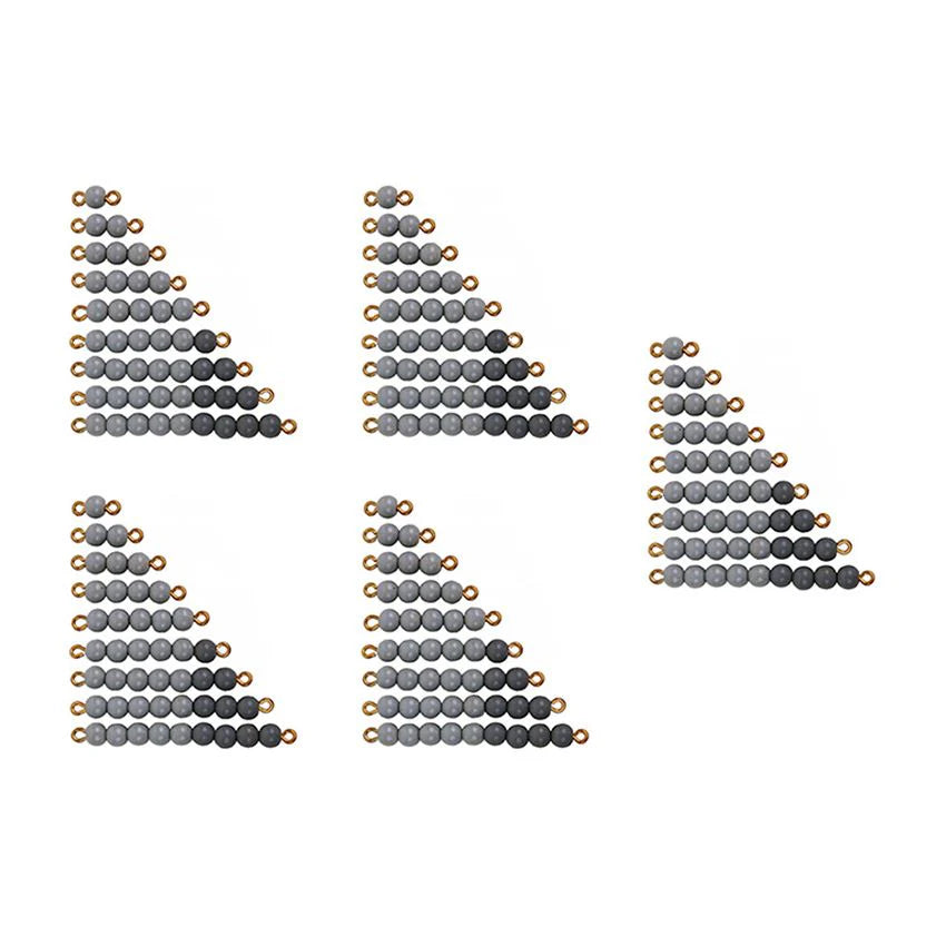 5 Pairs of Bead Stairs 1-9 ( lightgray+dark gray)