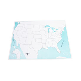 USA Control Map (Unlabeled)-PVC