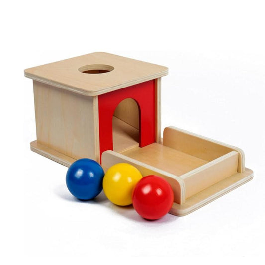 Object Permanence Box with Tray Three Balls