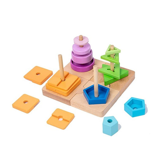 4 in 1 Shape Color Sorting Toys Twist & Sort Dowel