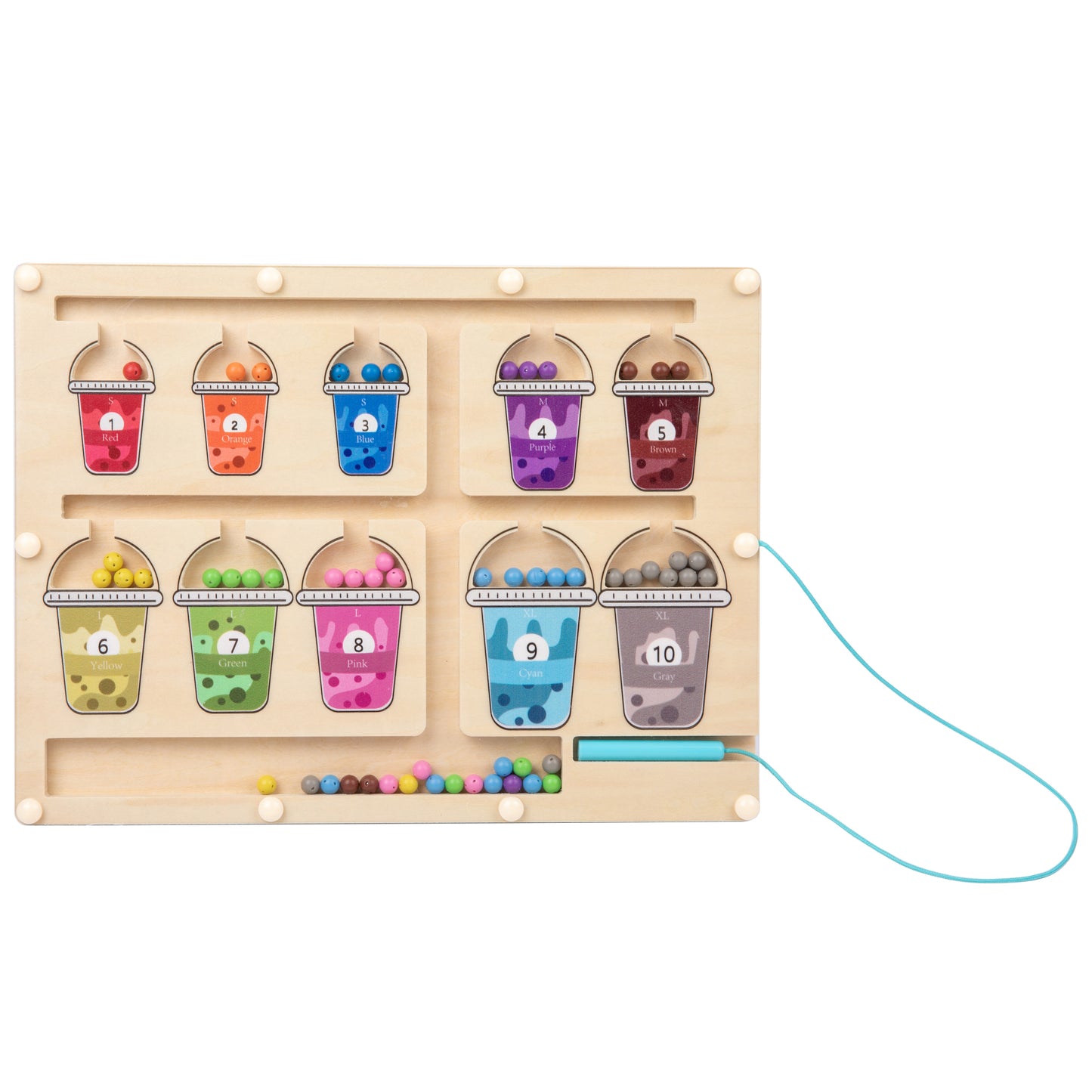 Magnetic Number Color Classification Beads