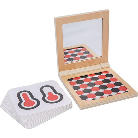 Foldable Wooden Book Frame with Mirror