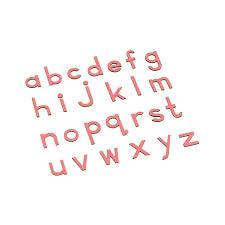 Lowercase Small Movable Alphabet - Pink