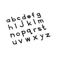 Lowercase Small Movable Alphabet - Black
