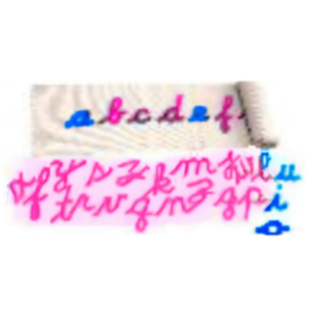 Alphabet Cloth Roll with Movable Alphabet, Cursive