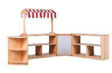 Role Playing Area Corner cabinet - vending table 4- Beechwood