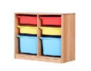 Toy storage cabinet (with drawers) - Beechwood