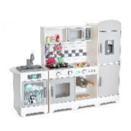 Large Simulation Kitchen Cooking Set with Refrigerator 5- Solid wood+MDF