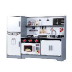 Large Simulation Kitchen Cooking Set with Refrigerator 7- Solid wood+MDF