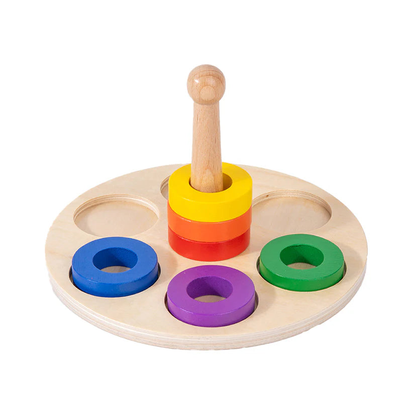 Wooden Stacking and Sorting Ring