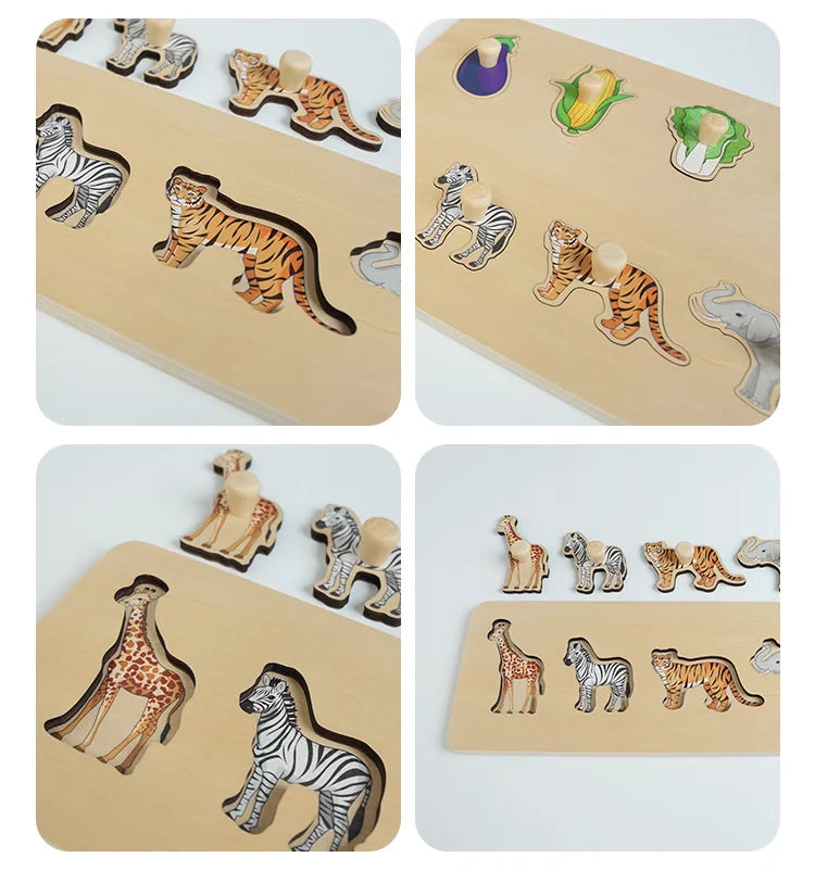 Wild Animals Puzzle with Handle